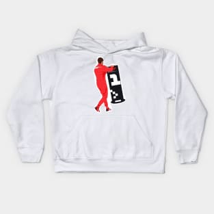 Ferrari driver Sebastian Vettel moves the #1 sign Kids Hoodie